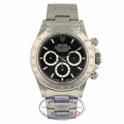 Rolex Daytona Zenith Black Dial Inverted Six Stainless Steel 16520 ZT9L0A