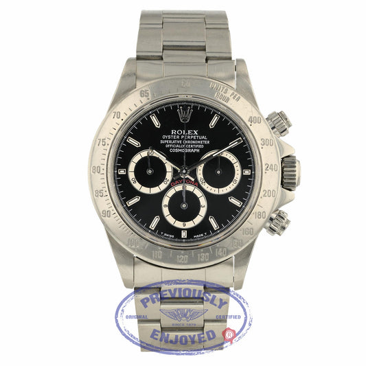 Rolex Daytona Zenith Black Dial Inverted Six Stainless Steel 16520 ZT9L0A