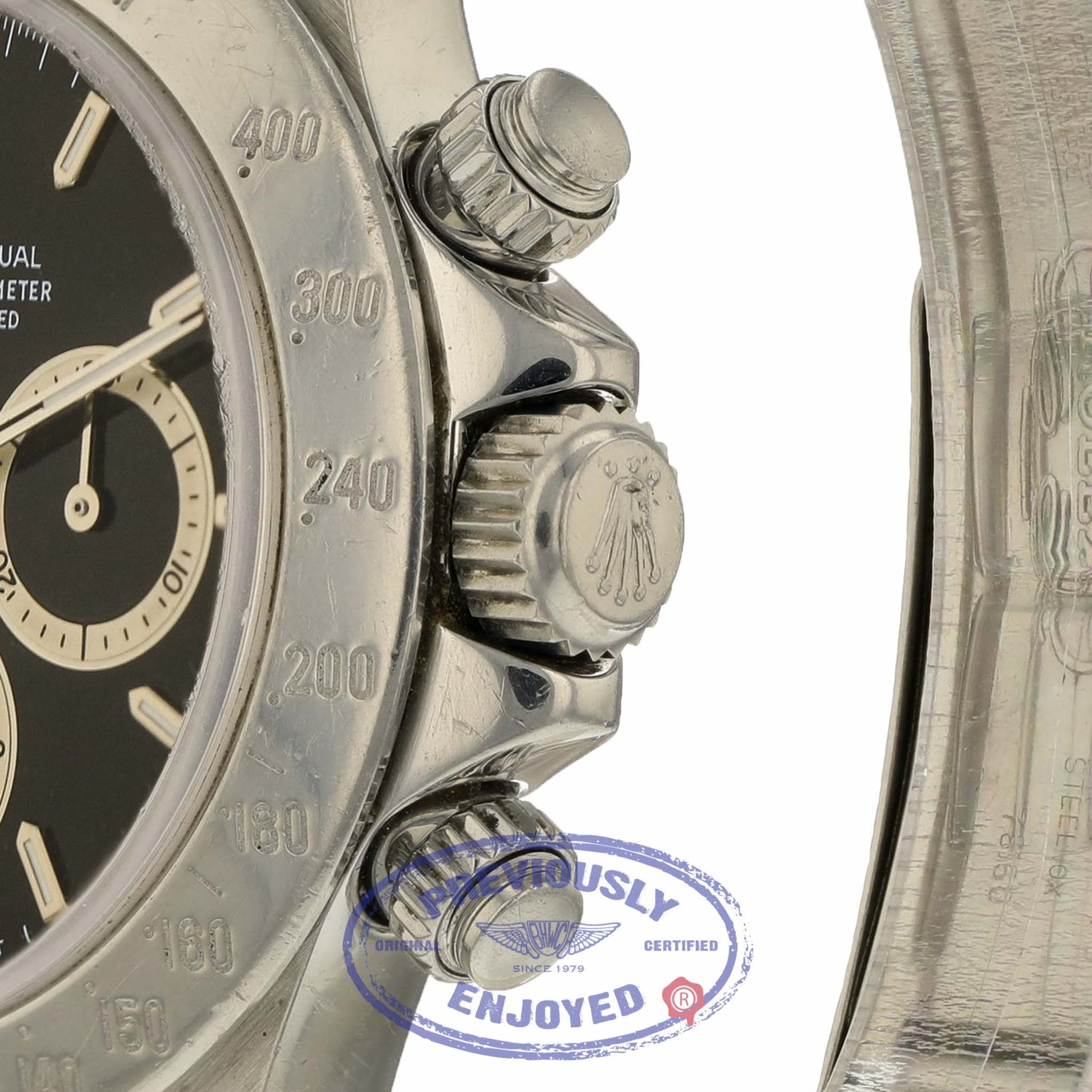 Rolex Daytona Zenith Black Dial Inverted Six Stainless Steel 16520 ZT9L0A