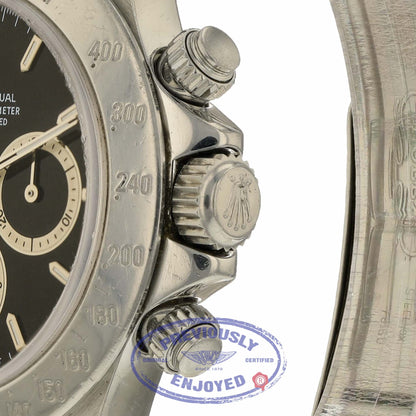 Rolex Daytona Zenith Black Dial Inverted Six Stainless Steel 16520 ZT9L0A