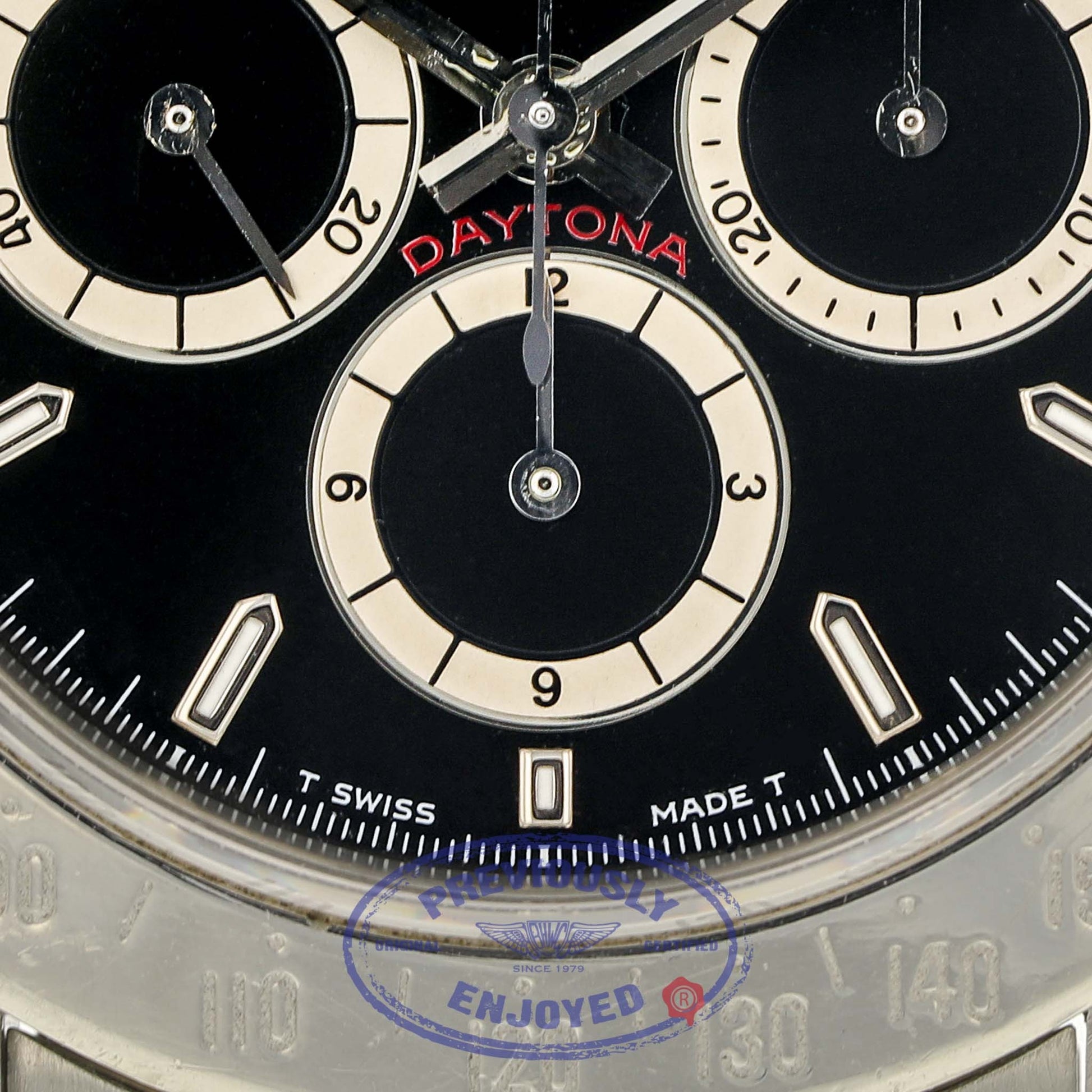 Rolex Daytona Zenith Black Dial Inverted Six Stainless Steel 16520 ZT9L0A