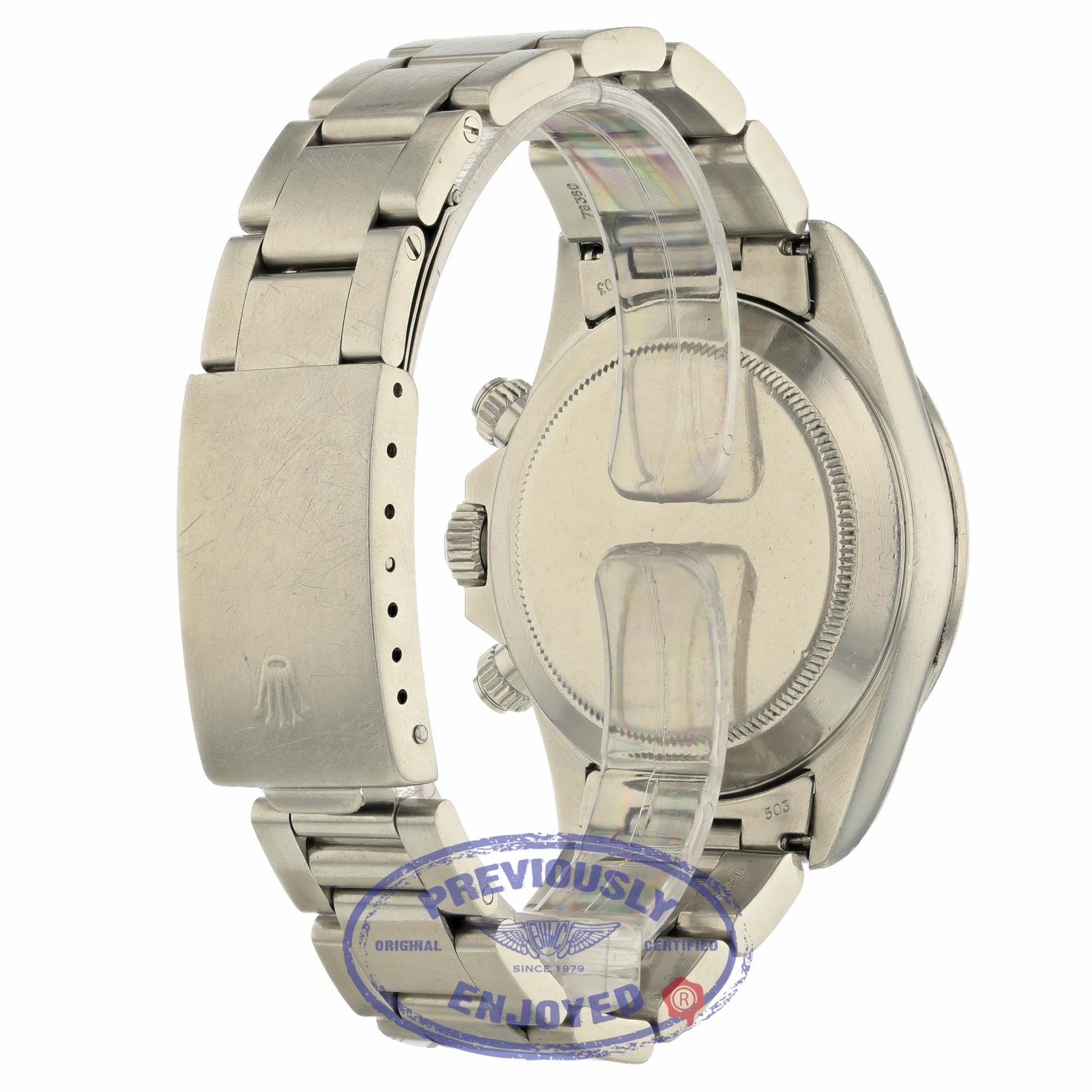 Rolex Daytona Zenith Black Dial Inverted Six Stainless Steel 16520 ZT9L0A