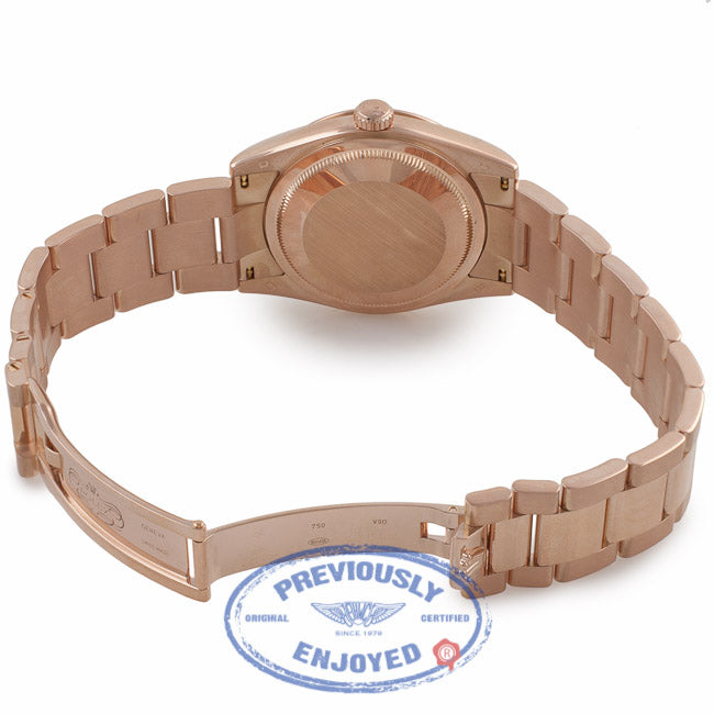 Rolex Day-Date President 36MM 18k Rose Gold Domed Bezel Pink Roman 118205 0AL4AL - Beverly Hills Watch Company Watch Store