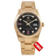Rolex Day-Date President 36MM Yellow Gold Black Diamond & Ruby Dial 118208 2E4YXT - Beverly Hills Watch Store