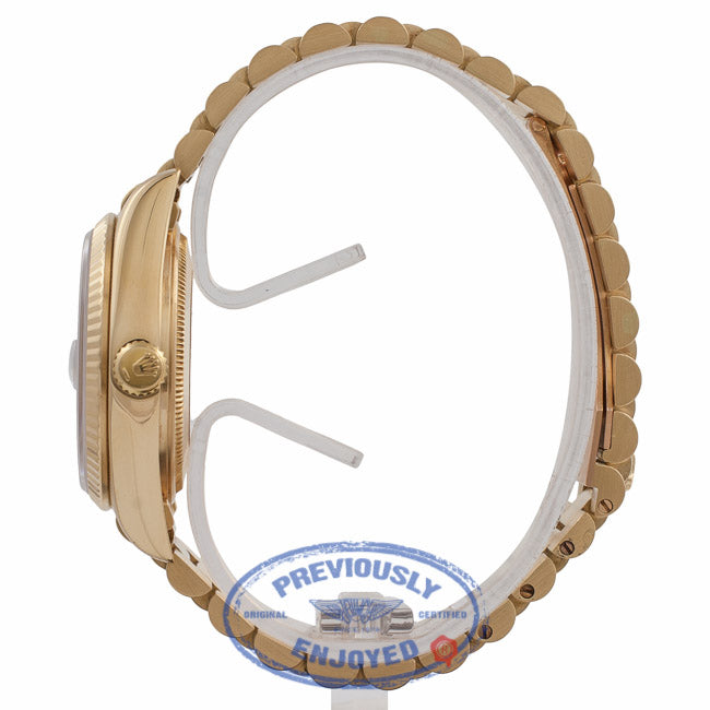 Rolex Day-Date President 18k Yellow Gold 36MM Blue Lapis Dial 18038 QE1HE9 - Beverly Hills Watch Store