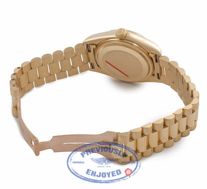 Rolex Day-Date President 18k Yellow Gold 36MM Blue Lapis Dial 18038 QE1HE9 - Beverly Hills Watch Store