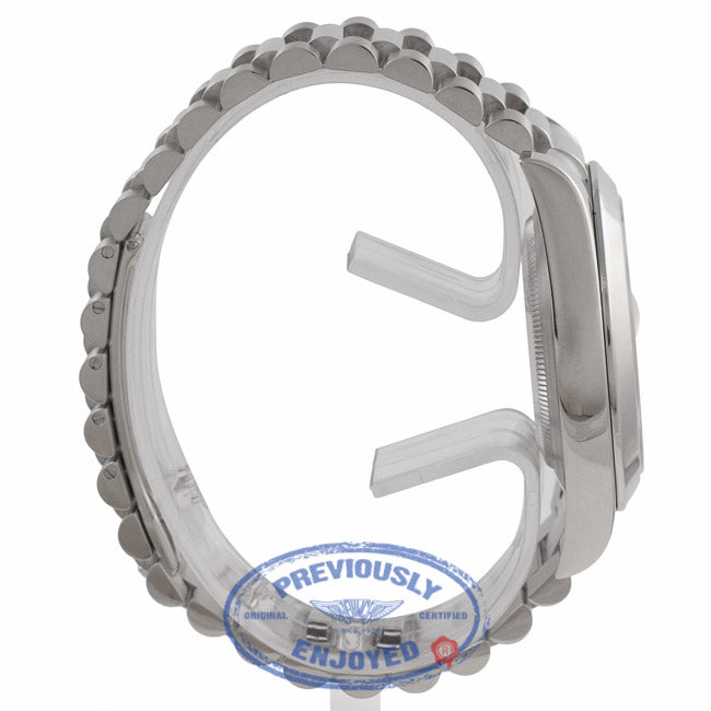 Rolex Day-Date II President 41MM Platinum Silver Dial President Bracelet 218206 65TWZV - Beverly Hills Watch Store