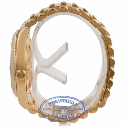 Rolex Day-Date II President 41MM 18K Yellow Gold Fluted Bezel Champagne Dial 218238 ZVPPNZ - Beverly Hills Watch Company Watch Store