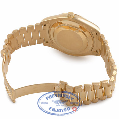 Rolex Day-Date II President 41MM 18K Yellow Gold Fluted Bezel Champagne Dial 218238 ZVPPNZ - Beverly Hills Watch Company Watch Store