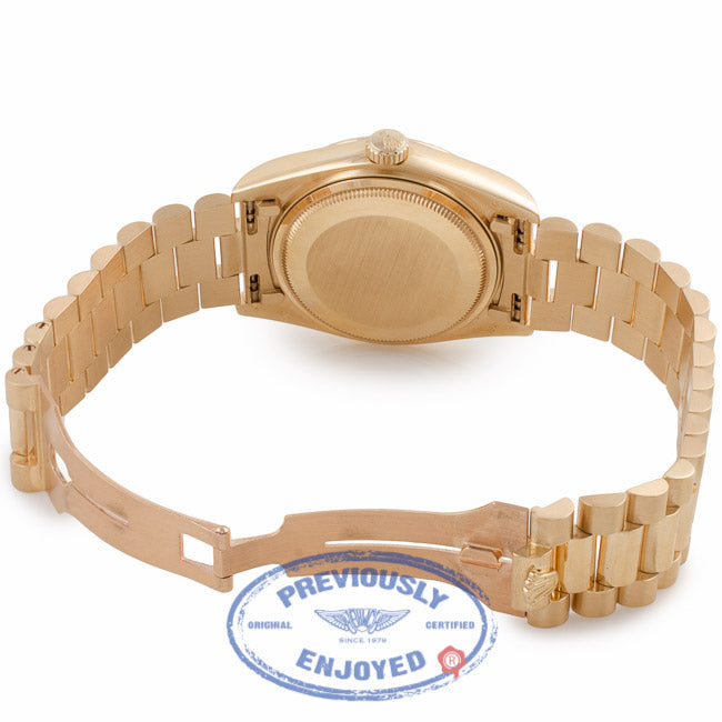 Rolex Day-Date President 18k Yellow Gold 36MM Black Dial Roman Markings 18038 13Z24R - Beverly Hills Watch Company Watch Store