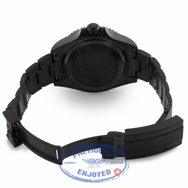 Rolex DeepSea Sea-Dweller 44mm DLC Coated Stainless Steel Oyster Bracelet Black Dial Ceramic Black Bezel Dive Watch 116660 PE5D9X - Beverly Hills Watch Company Watch Store