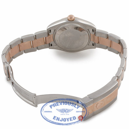 Rolex DateJust 31mm Rose Gold and Stainless Steel Silver Dial 178241 E7THLL - Beverly Hills Watch Company Watch Store