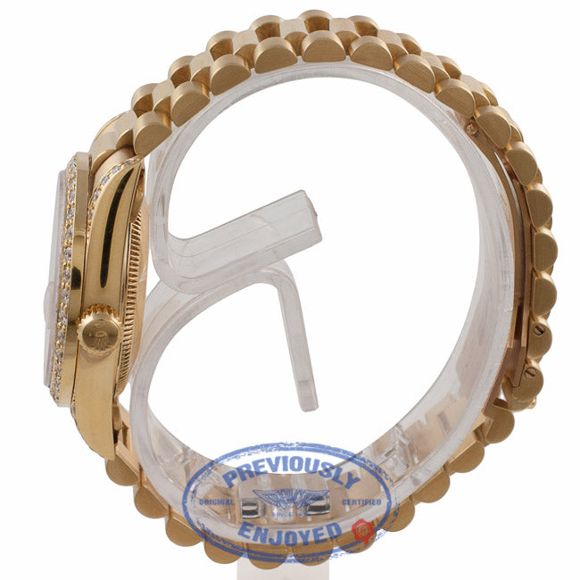 Rolex Datejust 31MM 18k Yellow Gold Champagne Diamond Rolex Dial President Bracelet 68278 Z469Y5 - Beverly Hills Watch Company Watch Store