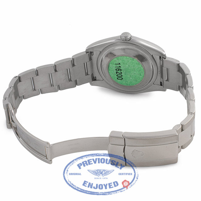 Rolex Datejust 36MM Stainless Steel Black Dial 116200 P3CU77 - Beverly Hills Watch Company Watch Store