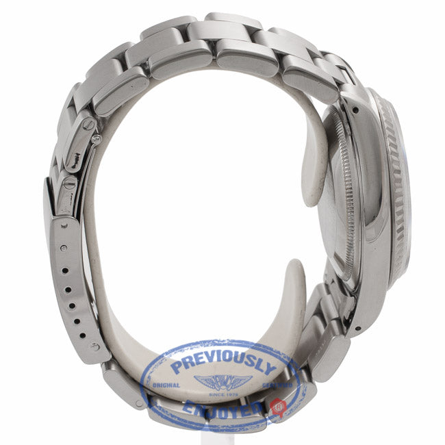 Rolex Datejust 36mm Stainless Steel White Gold Fluted Bezel Ivory Dial 16234 YA5KXM - Beverly Hills Watch Store