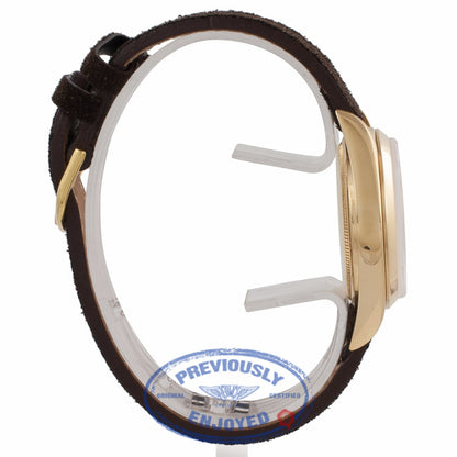 Rolex Datejust 36MM 18k Yellow Gold Domed Bezel Champagne Dial Index Markers 16018 C01VJ8 - Beverly Hills Watch Company Watch Store