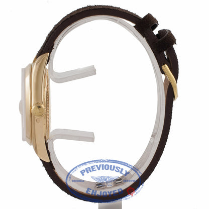 Rolex Datejust 36MM 18k Yellow Gold Domed Bezel Champagne Dial Index Markers 16018 C01VJ8 - Beverly Hills Watch Company Watch Store