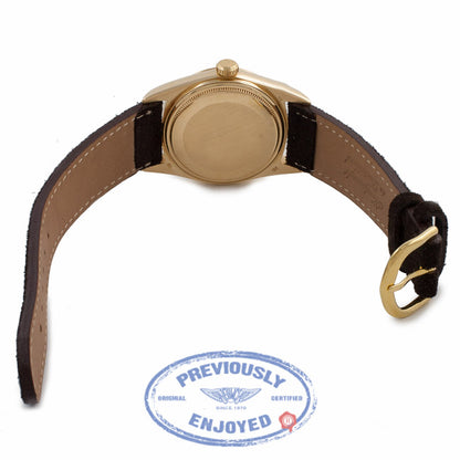 Rolex Datejust 36MM 18k Yellow Gold Domed Bezel Champagne Dial Index Markers 16018 C01VJ8 - Beverly Hills Watch Company Watch Store