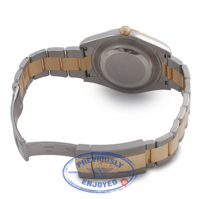 Rolex Datejust II 41mm Stainless Steel and Yellow Gold Black Dial Gold Roman Numerals 116333 DY9X9M - Beverly Hills Watch Store