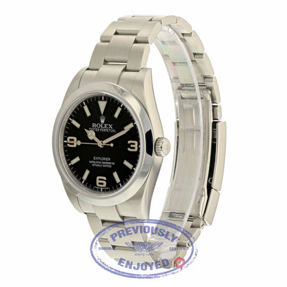 Rolex Explorer I 39mm Stainless Steel Black Dial Watch 214270 K8LDCT - Beverly Hills Watch Company