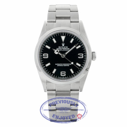 Rolex Explorer 36mm Black Dial Stainless Steel 114270 AU21U1 - Beverly Hills Watch Company