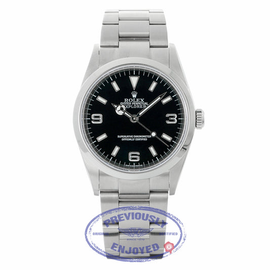 Rolex Explorer 36mm Black Dial Stainless Steel 114270 AU21U1 - Beverly Hills Watch Company