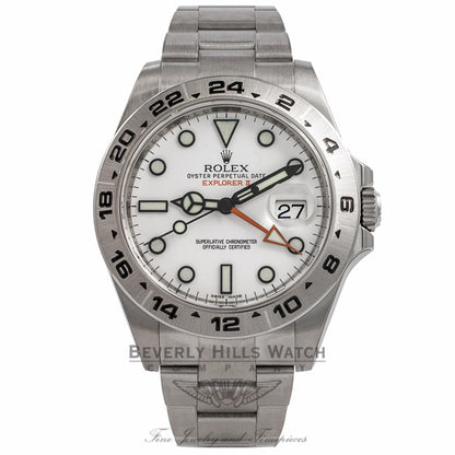 Rolex Explorer II Stainless Steel 42MM White Dial 216570 3VT6LU - Beverly Hills Watch Company