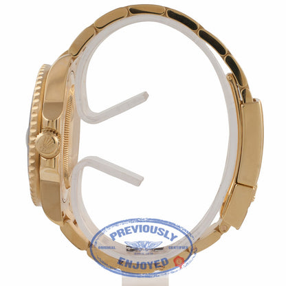 Rolex GMT Master II 18K Yellow Gold Green Dial Black Ceramic Bezel 116718 P9HQ58 - Beverly Hills Watch Company Watch Store