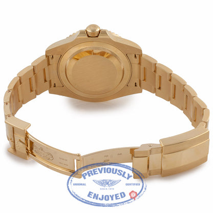 Rolex GMT Master II 18K Yellow Gold Green Dial Black Ceramic Bezel 116718 P9HQ58 - Beverly Hills Watch Company Watch Store