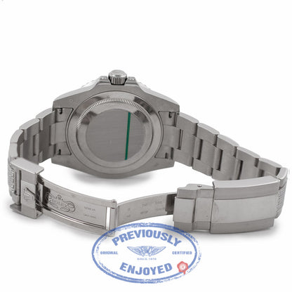 Rolex GMT MASTER II 40mm 18K White Gold Diamond Case Black Dial Diamond Sapphires Bezel Watch 116759SANR - Beverly Hills Watch Company Watch Store