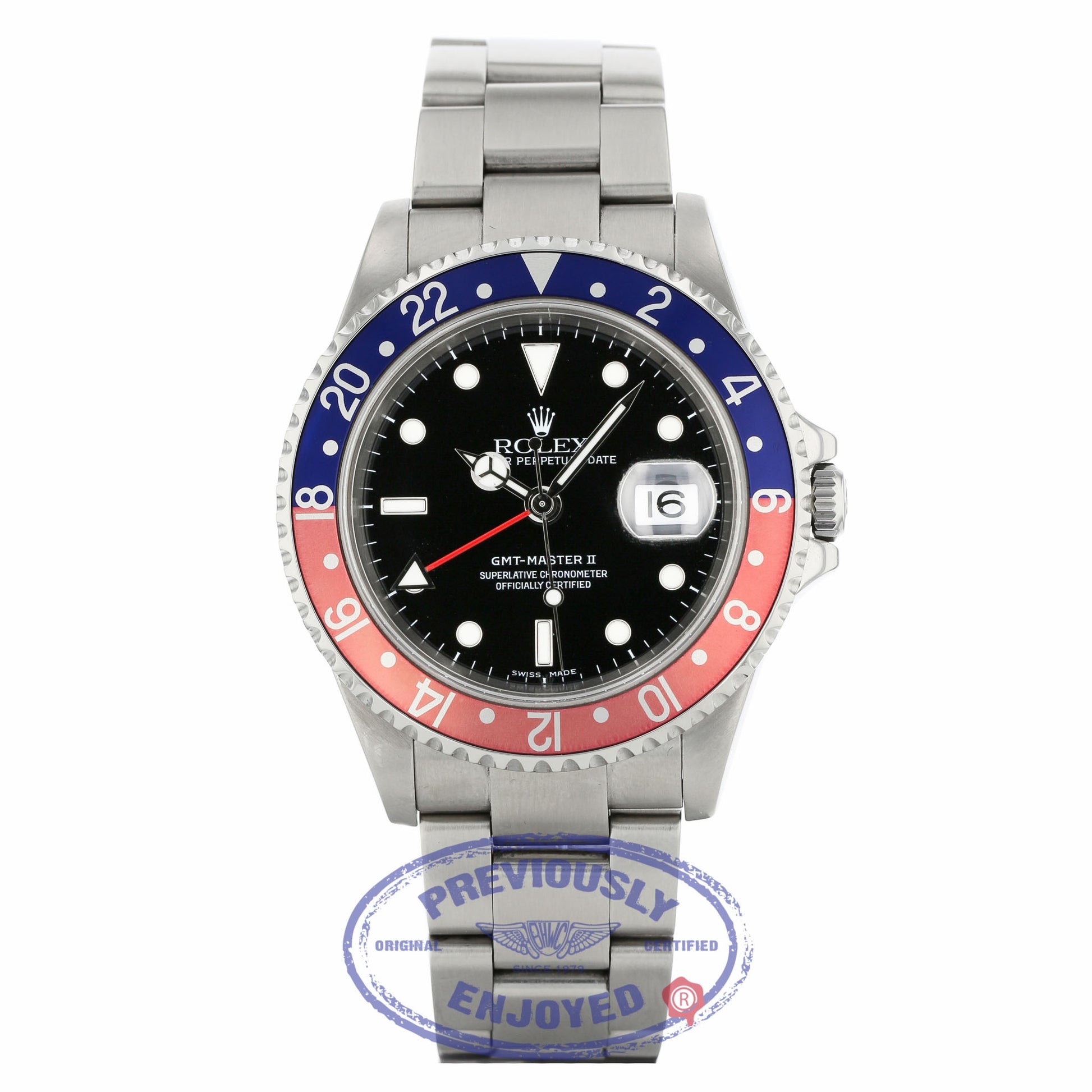 Rolex GMT Master II Stainless Steel "PEPSI" 16710 EKPVAF - Beverly Hills Watch Company