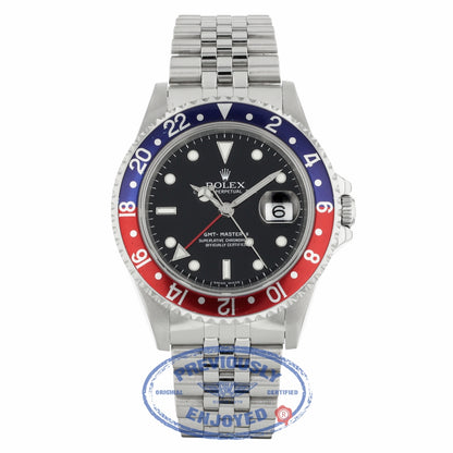 Rolex GMT Master II 40mm Stainless Steel Blue Red "PEPSI" Jubilee Bracelet 16710 92LUX0 - Beverly Hills Watch Company