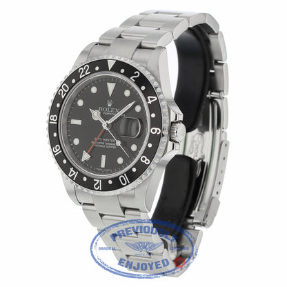 Rolex GMT-Master II Automatic 40mm Classic Stainless Steel 16710 AE2XL1 - Beverly Hills Watch Company