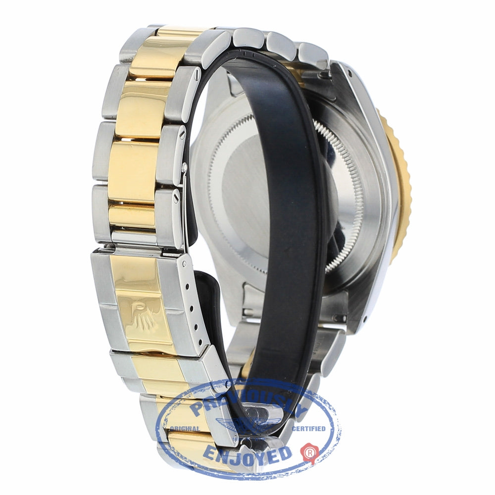 Rolex GMT-Master II Stainless Steel 18k Yellow Gold "Serti" Diamonds & Rubies Champagne Dial 16713 C0KQUN - Beverly Hills Watch 