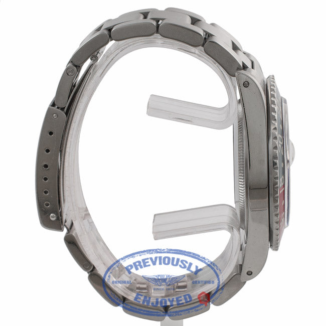 Rolex GMT Master 40MM Stainless Steel Blue/Red Bezel (Pepsi Bezel) Black Dial 16750 898DY5 - Beverly Hills Watch Company Watch Store