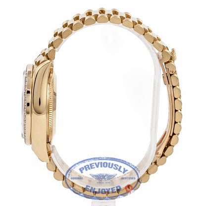 Rolex Datejust President 26MM Ladies 18k Yellow Gold Diamond Bezel Champagne Diamond Dial 69138 WCSWZZ - Beverly Hills Watch Company Watch Store