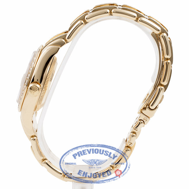 Rolex Masterpiece Oyster Perpetual DateJust Pearl Master 18k Yellow Gold Diamond Bezel Champagne Dial 80298.74948 6XJJA6 - Beverly Hills Watch Company Watch Store