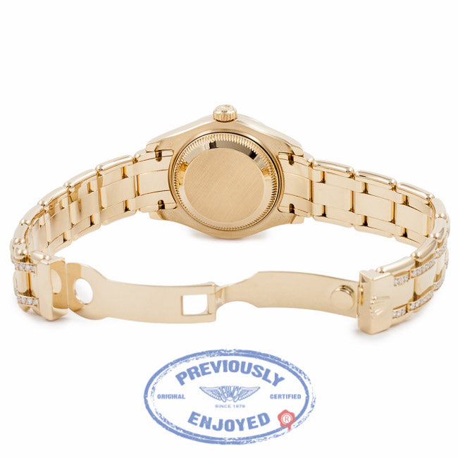 Rolex Masterpiece Oyster Perpetual DateJust Pearl Master 18k Yellow Gold Diamond Bezel Champagne Dial 80298.74948 6XJJA6 - Beverly Hills Watch Company Watch Store