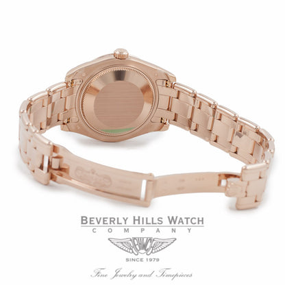 Rolex Masterpiece Datejust Special Edition 34MM 18k Rose Gold Diamond Bezel Mother of Pearl Diamond Roman IV Dial 81315 Beverly Hills Watch Company Watch Store