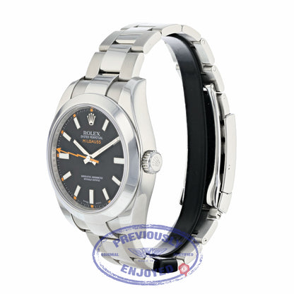 Rolex Milgauss Anti-Magnetic Steel Men Black Dial Watch 116400 NE85WL