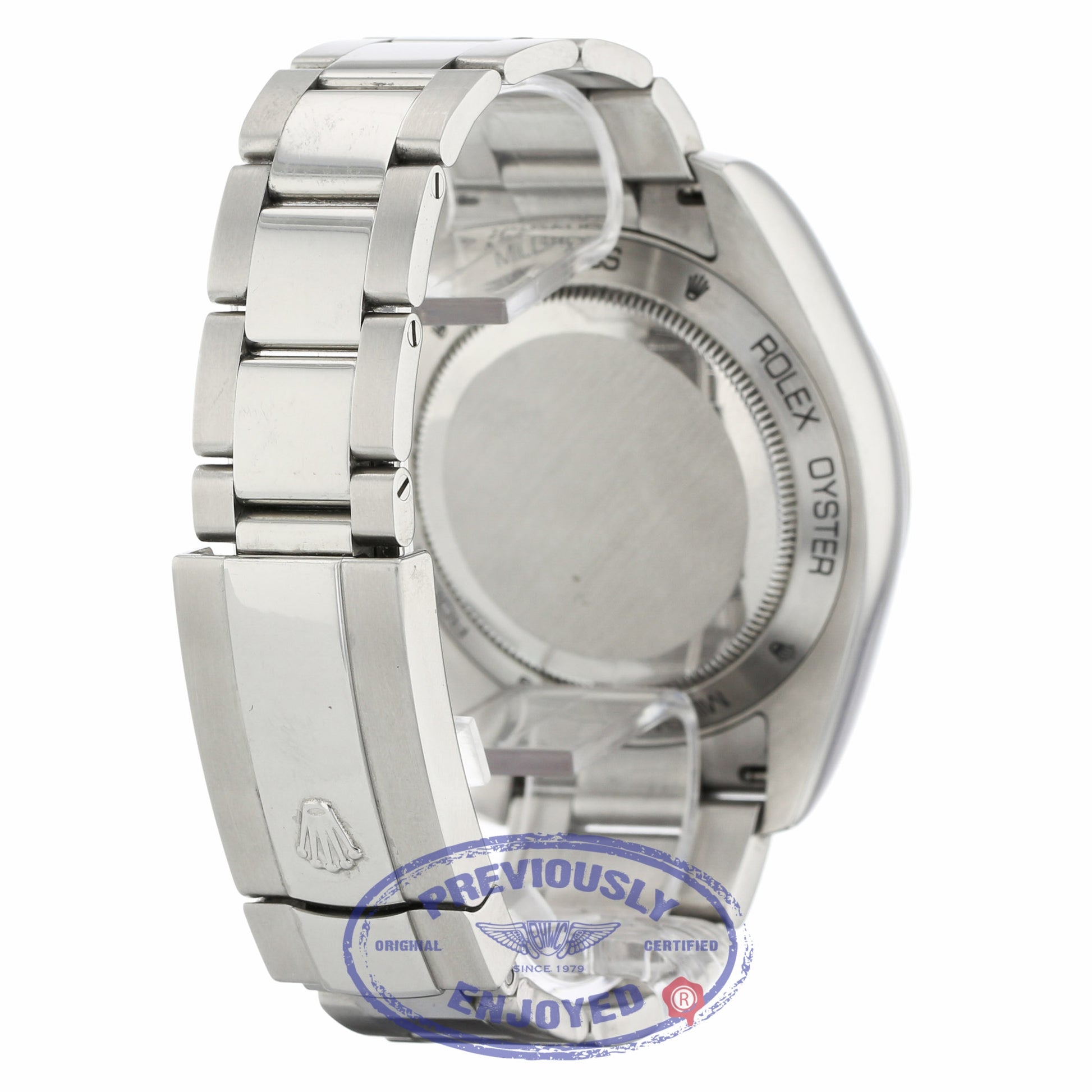 Rolex Milgauss 40mm Green Crystal Stainless Steel Black Dial 116400 7M0WVY - Beverly Hills Watch Company