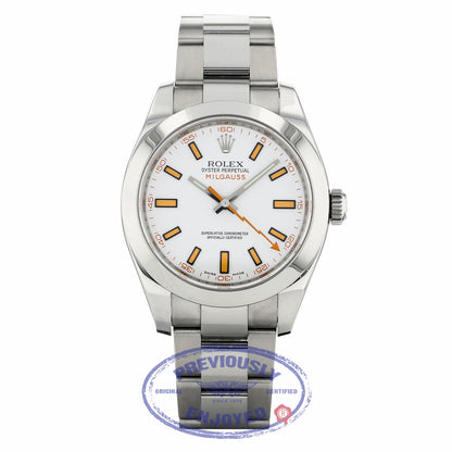 Rolex Milgauss 40mm White Dial Stainless Steel 116400 QTL00C - Beverly Hills Watch Company