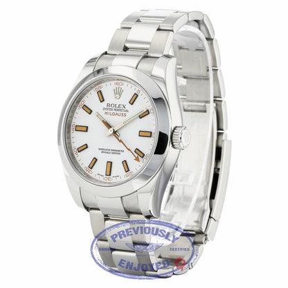 Rolex Milgauss 40mm White Dial Stainless Steel 116400 QTL00C - Beverly Hills Watch Company