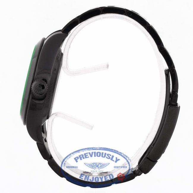 Rolex Milgauss 40mm DLC Blue Dial Stainless Steel 116400 TAN1R5 - Beverly Hills Watch Company