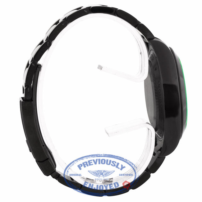 Rolex Milgauss 40mm DLC Blue Dial Stainless Steel 116400 TAN1R5 - Beverly Hills Watch Company