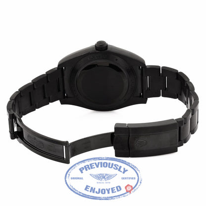 Rolex Milgauss 40mm DLC Blue Dial Stainless Steel 116400 TAN1R5 - Beverly Hills Watch Company