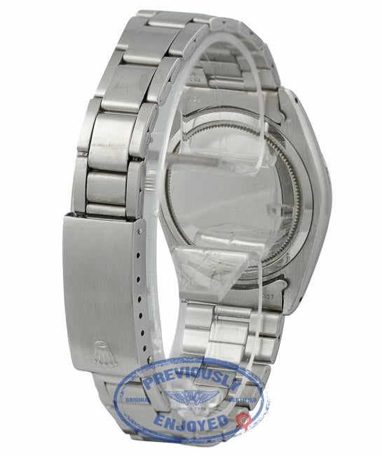 Rolex Oyster Date 34mm Stainless Steel Deep Blue Dial Gold Plated 540561 8TC420 - Beverly Hills Watch Company