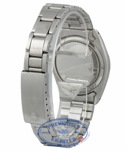 Rolex Oyster Date 34mm Stainless Steel Deep Blue Dial Gold Plated 540561 8TC420 - Beverly Hills Watch Company