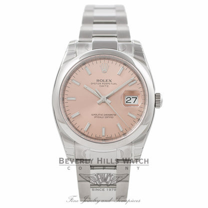 Rolex Date 34mm Stainless Steel Watch 115200 XXQXAD - Beverly Hills Watch Company Watch Store