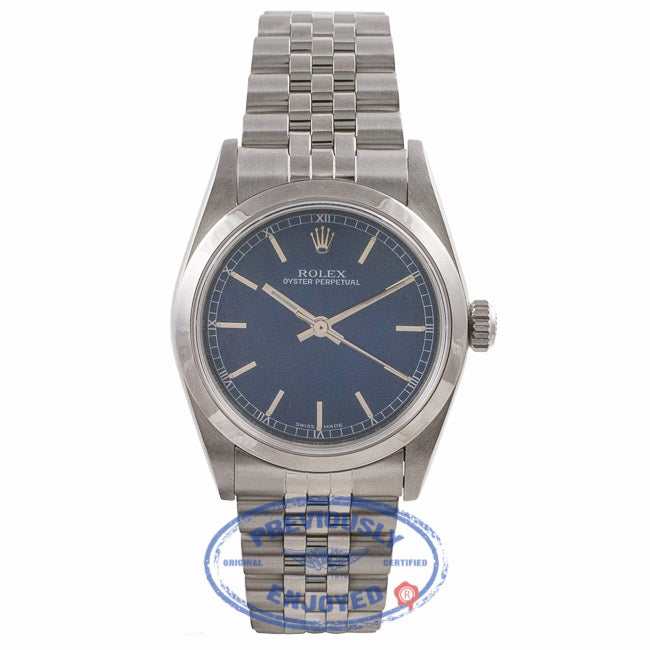 Rolex Midsize Stainless Steel Oyster Perpetual on Jubilee Bracelet 77080 0P84X7 - Beverly Hills Watch Company Watch Store